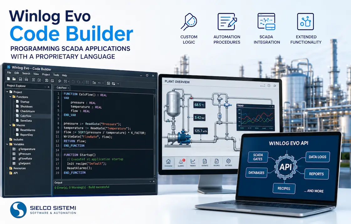 Winlog Evo Code Builder: SCADA-Anwendungen mit einer proprietären Sprache programmieren
