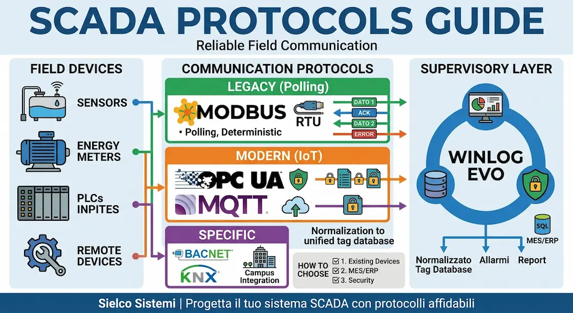 SCADA protocols guide: Modbus, OPC UA and reliable communications