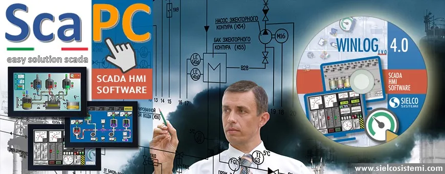 A man designs a scada application for a panel pc